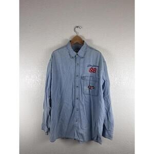 Dale Jarrett Shirt Mens Large Blue Denim NASCAR Racing UPS 88 Winner's Circle